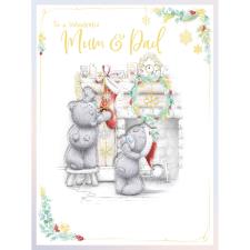 Wonderful Mum & Dad Handmade Large Me to You Bear Christmas Card Image Preview